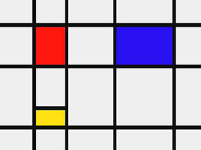 Compositie in rood, blauw en geel (Mondriaan)